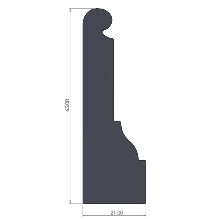 Lambs Tongue Architrave - 65mm x 21mm | Premium Quality Mouldings