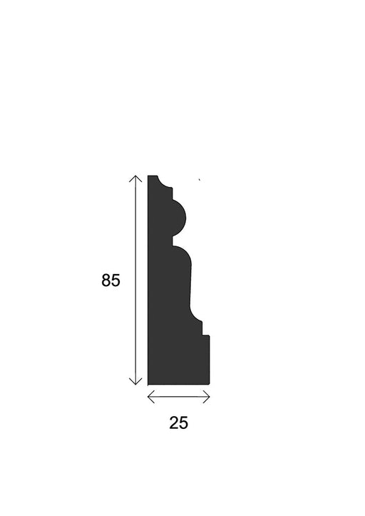 Ogee and Bead Architrave - 85mm x 25mm - A006