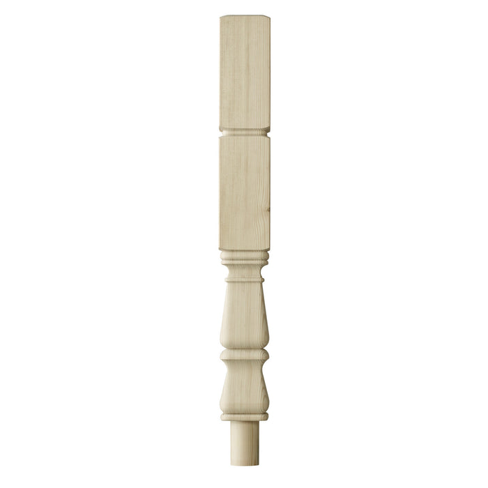 Provincial Intermediate Newel Turning Post - 90x90 - 710mm *