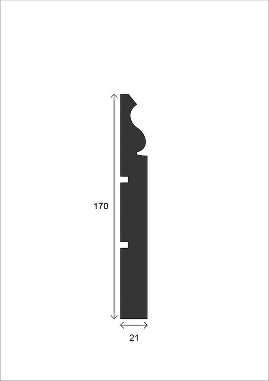 Ogee Skirting Board - 170mm x 21mm - S005