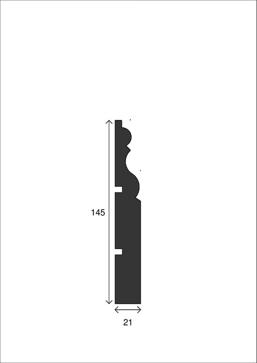 Ogee and Bead Skirting Board - 145x21 - S008