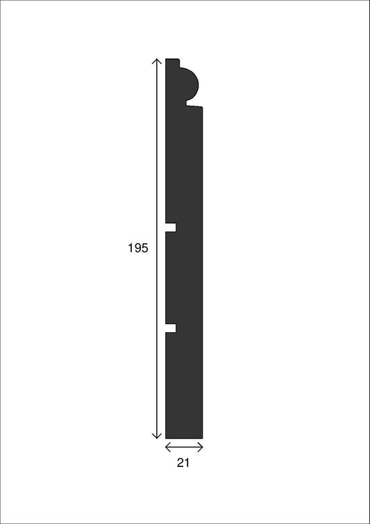 Torus Skirting Board - 195mm x 21mm - S011