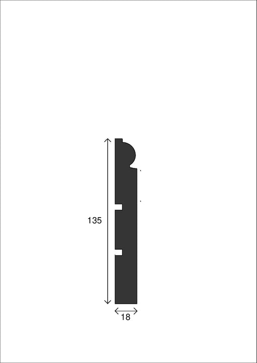 Torus Skirting Board - 135mm x 18mm - S013