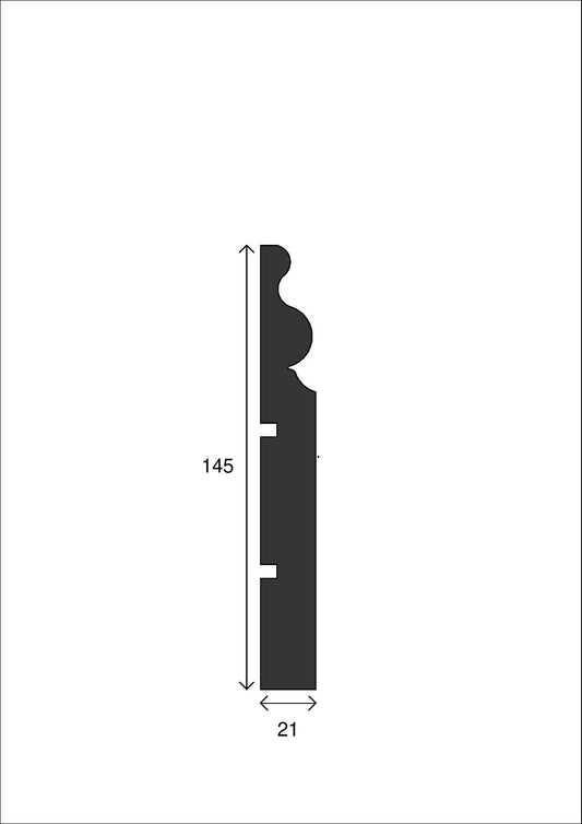 Ogee Skirting Board - 145mm x 21mm - S017