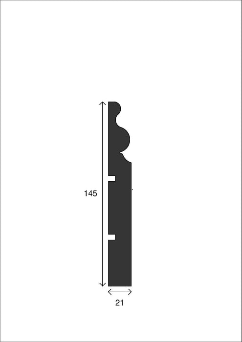 Ogee Skirting Board - 145mm x 21mm - S017