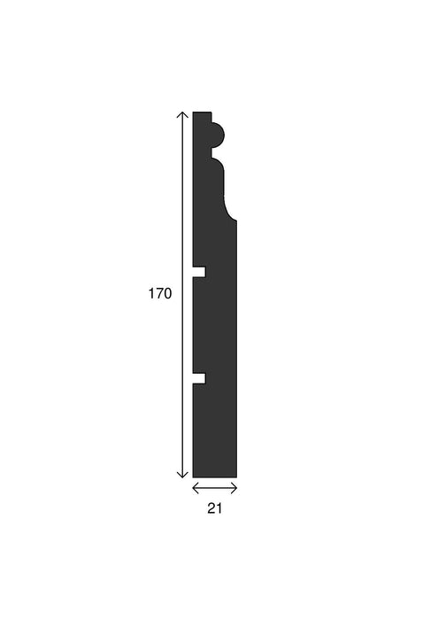 Lambs Tongue Skirting Board - 170mm x 21mm - S018