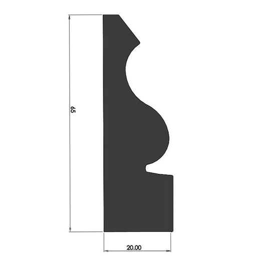 Ogee Architrave - 65mm x 20mm