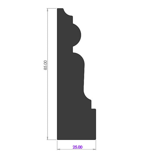 Ogee and Bead Architrave - 85mm x 25mm