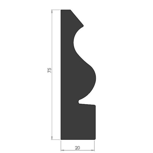 Ogee Architrave - 70/95mm x 20mm