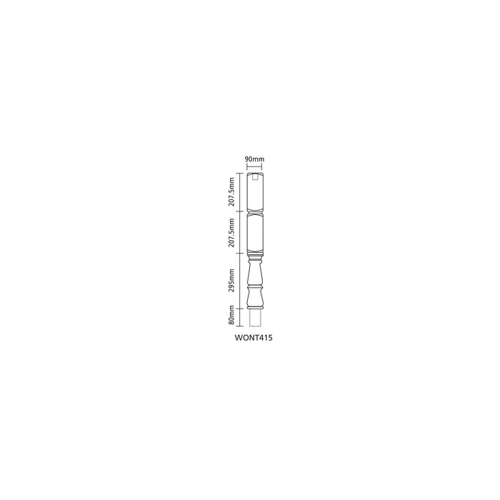 90mm Trademark Newel Turning - 710mm *